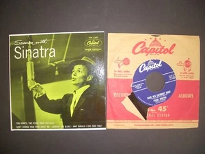 FRANK SINATRA SET OF 7”, 45 RPM RECORDS: “SESSION WITH SINATRA,” AND “VOCAL WITH - Picture 1 of 3