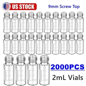 2000 Stck. HPLC 9-425 Probenvails Gewinde Schraubverschluss präzise Markierungen Standard 2 ml Fläschchen - Bild 1 von 19