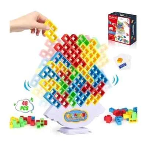 48 Pcs Tetris Tower Balance Game Building Toys Tetris Puzzle birthday gifts - Picture 1 of 12