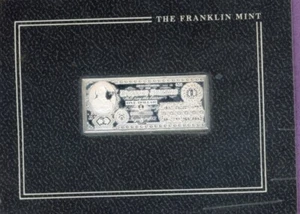 1982 ~ BILLETES MÁS GRANDES DEL MUNDO ~ PLATA ESTERLINA ~ FRANKLIN COMO NUEVOS ~ EN TARJETA - Imagen 1 de 2