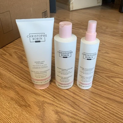 Christophe Robin Paquete QVC Champús Acondicionador Deja en Niebla NUEVO Cabello Raíz Foto 1 de 2