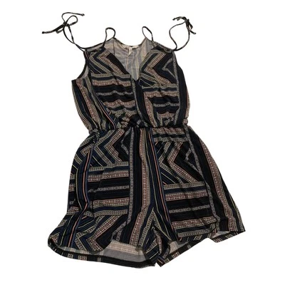 BCBGeneration геометрический комбинезон женщин размер средний синий черный с ремешками Artsy  - Изображение 1 из 4