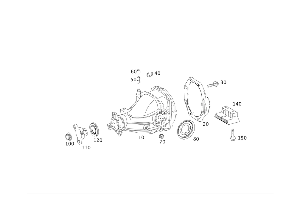 Diferencial eje trasero genuino Mercedes-Benz remanufacturado 219-350-55-14-80 Foto 1 de 1