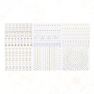  6 Feuilles 3D Nail Art Autocollants Nail Art Accessoires Mode DIY Manucures - Imagen 1 de 4