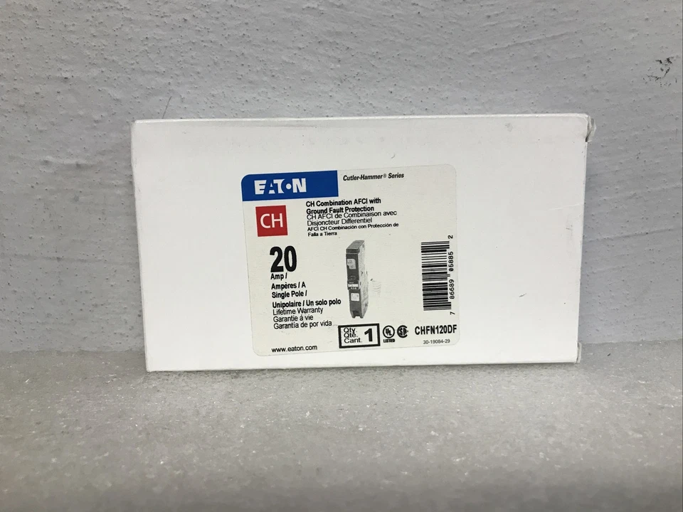 Eaton Cutler-Hammer CHFN120DF 20A 1-Pole 120V AFCI / GFCI Circuit Breaker