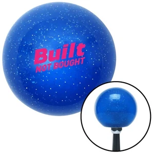 Pink Built Not Bought Simple Blue Metal Flake Shift Knob w/ M16x1.5 Insert Auto - Picture 1 of 19