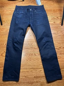 3sixteen ST-120x Sz 32 (act 33) Slim Tapered Shadow Selvedge Raw Denim Selvedge - Picture 1 of 11