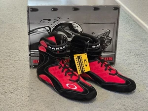 NUEVO Raro Oakley CarbonX Race Boot Rojo Gamuza Zapato de Conducción Talla 10.5 - Imagen 1 de 7
