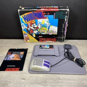 Vintage Original Authentic ￼1992 Super Nintendo SNES Mario Paint with Box - Picture 1 of 12