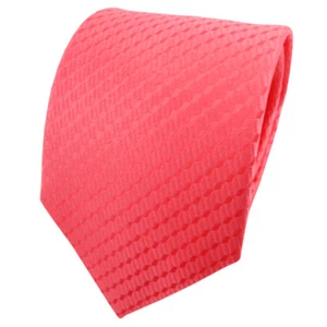 TigerTie Satin Seidenkrawatte rot rosé gemustert - Krawatte Seide Binder Tie - Bild 1 von 1