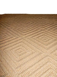 45" X 126"  Area Rug ( 3'9" x 10'6" ) RUNNER   WOVEN  100% WOOL CARPET GOLD - Picture 1 of 4