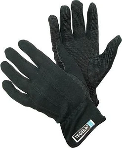 Tegera 8125 Black Cotton Gloves PVC Dot Grip Palm Safety Grip - Picture 1 of 1