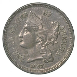 Pezzo da tre centesimi in nichel 1867 *6278 - Foto 1 di 3
