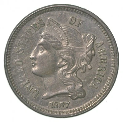 1867 Nickel Three-Cent Piece *6278 - Image 1 of 3