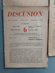 Revista Discusion N° 6 - Ismael Viñas - Roberto M. Pena - Picture 1 of 1