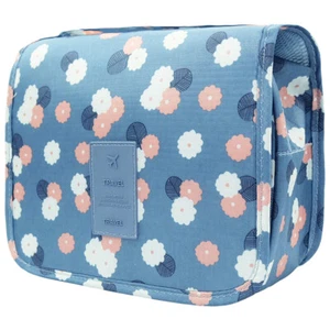 Bolsa de Viaje Mujer Niña Cosmético Maquillaje Bolsa Artículos de Aseo Estuche de Lavado Regalo Lindo Azul - Imagen 1 de 25