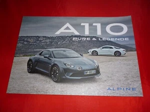 Folleto ALPINE A110 Pure Legende Folleto Depliant Folleto de 2019 - Imagen 1 de 7