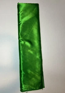 Fabric Green Satin 54”wide 1.5 Yards (54”X58”) Craft New Uncut Cotton - Picture 1 of 8