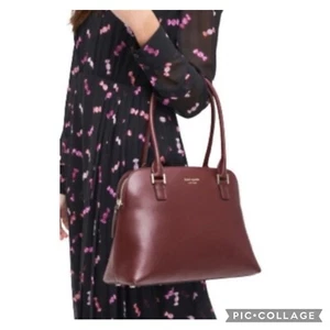 Kate Spade Leather Greene Street Mariella Shoulder Bag Cherrywood MSRP $358 - Picture 1 of 8