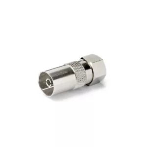 4pcs Coax Socket Female to F Connector Adaptor - Convert Aerial Male to F Plug - Picture 1 of 3