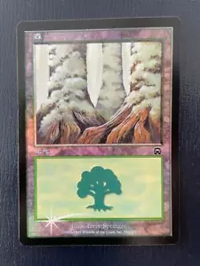 MTG JAPANESE FOIL MERCADIAN MASQUES FOREST NM MAGIC THE GATHERING #350/350 LAND - Picture 1 of 6