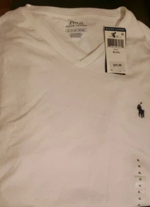 T-Shirt Herren Polo Ralph Lauren KURZARM weiß Rundhalsausschnitt XL - STANDARDPASSFORM NEU MIT ETIKETT - Bild 1 von 4