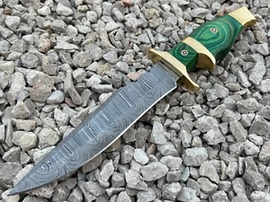 Einzigartige maßgeschneiderte handgefertigte Damastklinge 12" Jagdmesser Bowie Messer mit S_BL-2302 - Bild 1 von 19