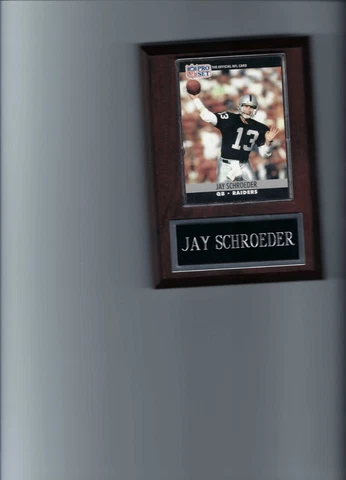 JAY SCHROEDER PLAQUE LOS ANGELES RAIDERS LA FOOTBALL NFL   C2 Cover