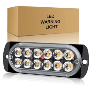 4xAmber White LED Strobe Light Front Grille Side Marker Emergency Hazard Warning - Picture 1 of 6