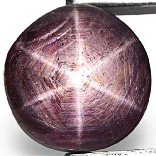 AIGS Certified INDIA Star Ruby 61.84 Cts Natural Untreated Greyish Purple Round - Image 1 of 3