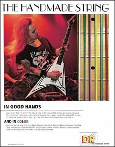 Cordes de guitare couleur Children of Bodom Alexi Laiho DR annonce 8 x 11 publicité 2B