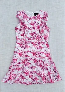 aw BARDOT Junior Tween Girl's Sleeveless Summer Dress Pink Eyelet Size 14 - Picture 1 of 5