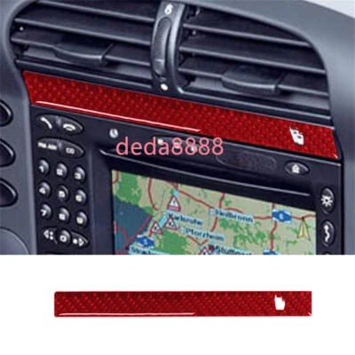 Panel portavasos interior de fibra de carbono rojo para Porsche Boxster/996 1998-04 Foto 1 de 4