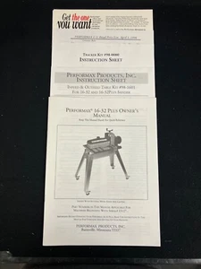 LIJADORA DE TAMBOR PERFORMAX 16-32 PLUS MANUAL DEL PROPIETARIO Y LISTA DE PIEZAS, 1995++++ - Imagen 1 de 4