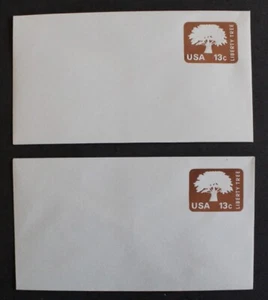 Scott U588, 13c Liberty Tree, 2 envelopes. - Picture 1 of 2