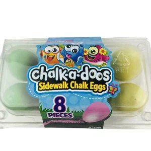 Chalk-a-Doos Sidewalk Chalk Eggs 8 Pieces Season 1 Easter - Picture 1 of 4