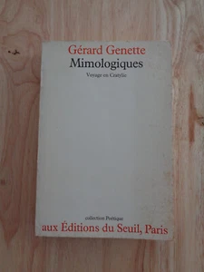 MIMOLOGIQUES: VOYAGE EN CRATYLIE By Gerard Genette 1976 SC - Foto 1 di 1