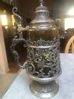Vintage Asn West Germany - Glass In Latticed Pewter Stein