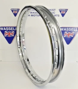 Llanta Jones cromada Triumph/BSA ancho completo 37-1230, 42-5810, 02-4249 WM2 19" X 40 - Imagen 1 de 7