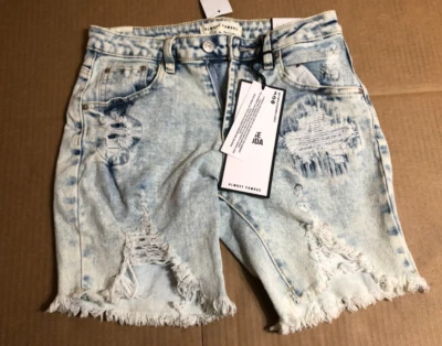 Bermuda Rue21 quase famosa lavagem leve desgastada cintura média tamanho 0 ** - Imagem 1 de 4