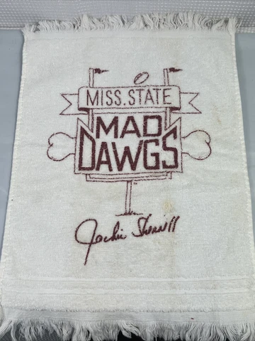 Vintage Mississippi State Bulldogs Football Mad Dawgs Jackie Sherrill Towel 90 Cover