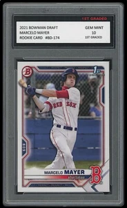 CARTE RECRUE MARCELO MAYER 2021 BOWMAN DRAFT (TOPPS) 1ÈRE ANNÉE 10 BOSTON RED SOX - Photo 1 sur 1