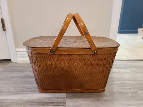 Vintage Red Man Basket Cover