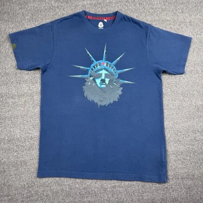Camiseta Ejército Rebelde Estatua de la Libertad Para Hombre Grande Azul Streetwear Rap Hip Hop Y2K Foto 1 de 4