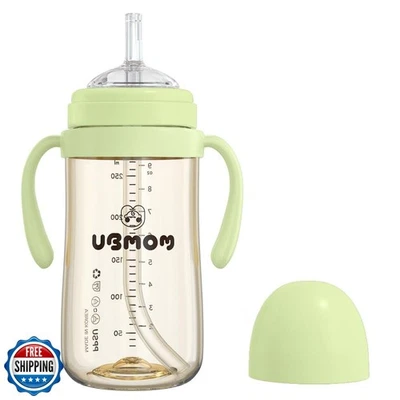 Taza para bebés y niños pequeños UBMOM con pajita y mango, tazas a prueba de derrames con  Foto 1 de 4