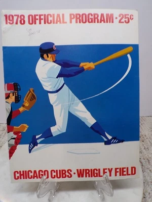 1978 Chicago Cubs vs San Diego Padres Baseball Program Scored Winfield-Sutter-A - Image 1 of 4