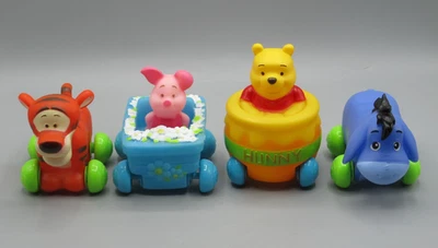 Disney Baby Winnie The Pooh Rolling Toy Lot Pooh, Piglet, Tigger & Eeyore HTF - Image 1 of 4