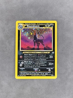 Pokémon TCG Houndoom 8/64 🌀SWIRL🌀 Holo Rare Unlimited Neo Revelation - NM  - Image 1 of 4