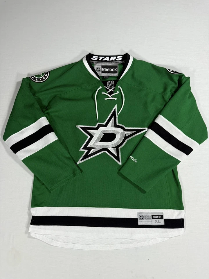 *FLAW* Dallas Stars NHL Hockey Jersey Size XL Reebok *SMALL STAINS* - Image 1 of 4