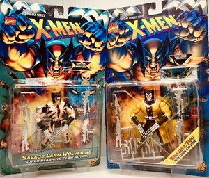 Vintage X-Men Wolverine Actionfiguren 2 Stück Toy Biz Marvel 1995-96 versiegelt - Bild 1 von 13